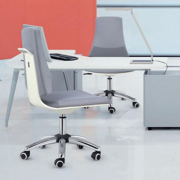 Sedia da ufficio moderna altezza regolabile sedia da scrivania senza braccio con ruote