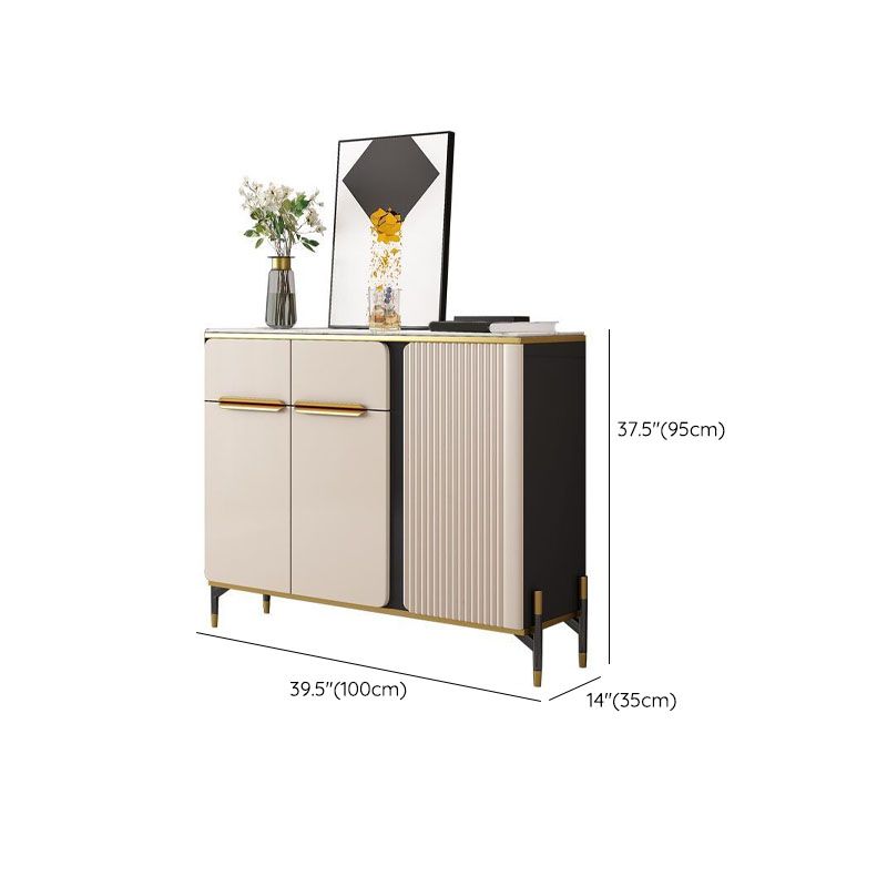 Modernism Sideboard 2 Drawers Server Cabinet with Storage for Dining Room Clearhalo 'buffet_sideboard' 'Buffets & Sideboards' 'furn' 'furn_buffet_sideboard' 'Furniture' 'Kitchen & Dining Furniture' 1200x1200_83df2fb7-d023-4f70-ae71-84e9e3ffbc12