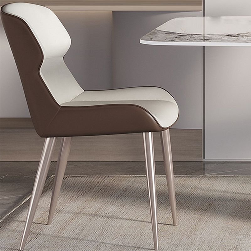Modern Style Side Chair Metal Solid Back Dining Room Chair for Kitchen Clearhalo 'Dining Chairs' 'Dining Tables & Seating' 'dining_chair' 'furn' 'furn_dining_chair' 'Furniture' 'Kitchen & Dining Furniture' 1200x1200_83e18385-639d-4f2c-8533-4b04a4a01bd5
