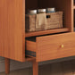 Moderne opvouwbare houten eettafel met rechthoekig houten blad met opbergruimte