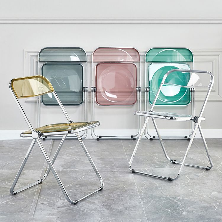 Nordic Style Armless Metal Dining Chairs Stackable Folding Side Chair for Home Use Clearhalo ' kitchen&dining_furn' 'Dining Chairs' 'Dining Tables & Seating' 'dining_chair' 'furn' 'furn_dining_chair' 'Furniture' 'furniture_dining_chair' 'Kitchen & Dining Furniture' 'kitchen' 1200x1200_83e7145a-d495-4f6f-a846-2a6490d7b2bc