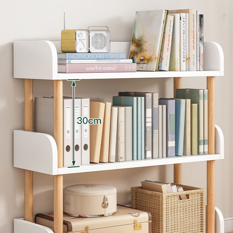 Moderne stijl boekenplank open rug verticaal ontworpen houten boekenkast