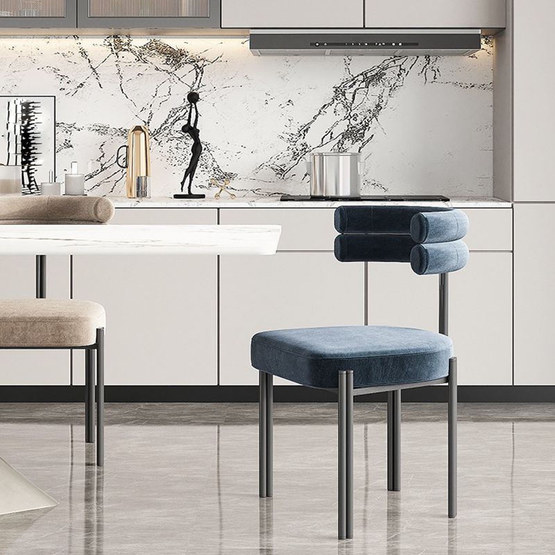 Sedie da pranzo in cucina contemporanea sedie da laterale imbottite con gambe nere