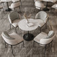 Glam Style Sintered Stone Dining Set Round 1/2/5 Pieces Dining Set Clearhalo 'Dining Room Sets' 'Dining Tables & Seating' 'dining_room_set' 'furn' 'furn_dining_room_set' 'Furniture' 'Kitchen & Dining Furniture' 1200x1200_83ec7d02-8a35-4efd-be71-8dd6c2e4c124