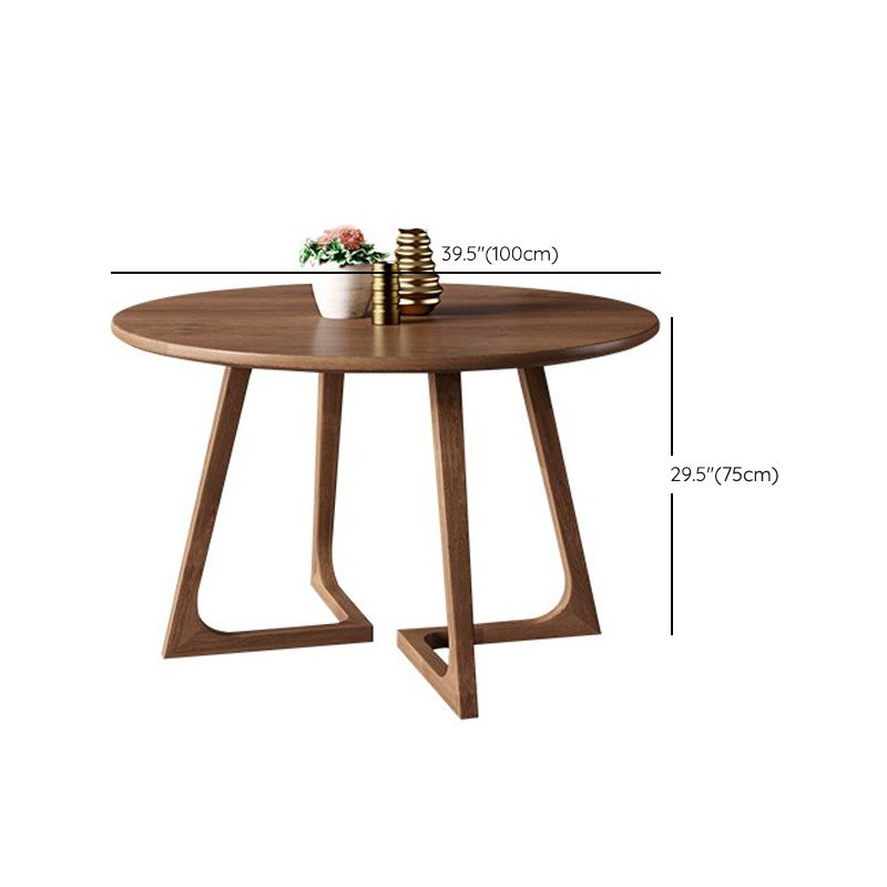 Kitchen Dinner Table Dining Room Round Wood Top Dining Table Clearhalo 'Dining Tables & Seating' 'Dining Tables' 'dining_table' 'furn' 'furn_dining_table' 'Furniture' 'Kitchen & Dining Furniture' 1200x1200_83ecdfc6-ed9b-46de-b43b-e38efe8f6672