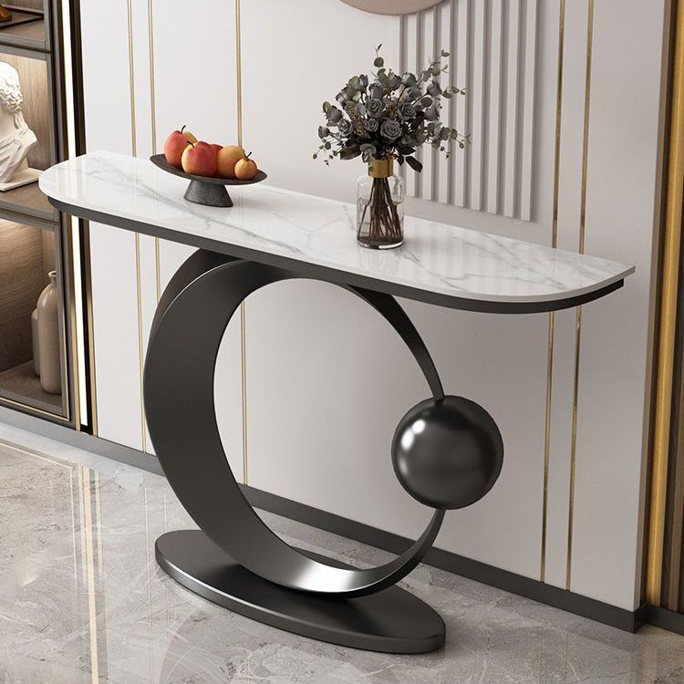 Tavolo accento console glam di divani console di finitura antica in pietra