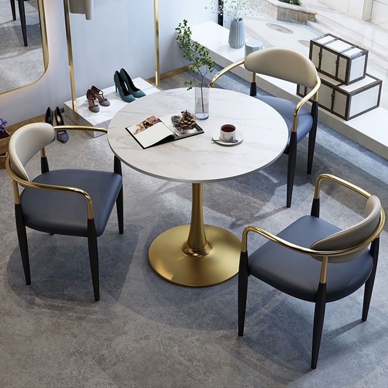 Zeitgenössischer Küchen -Esstuhl schwarze Beine gepolsterter Armstuhl