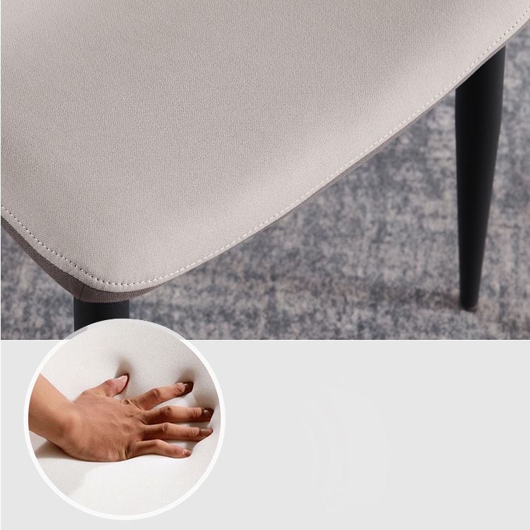 Contemporary Faux Leather Arm Chair Matte Finish Open Back Dining Chair Clearhalo ' kitchen&dining_furn' 'Dining Chairs' 'Dining Tables & Seating' 'dining_chair' 'furn' 'furn_dining_chair' 'Furniture' 'furniture_dining_chair' 'Kitchen & Dining Furniture' 'kitchen' 1200x1200_83ee624e-2062-4984-b9c7-1d0876b123e2