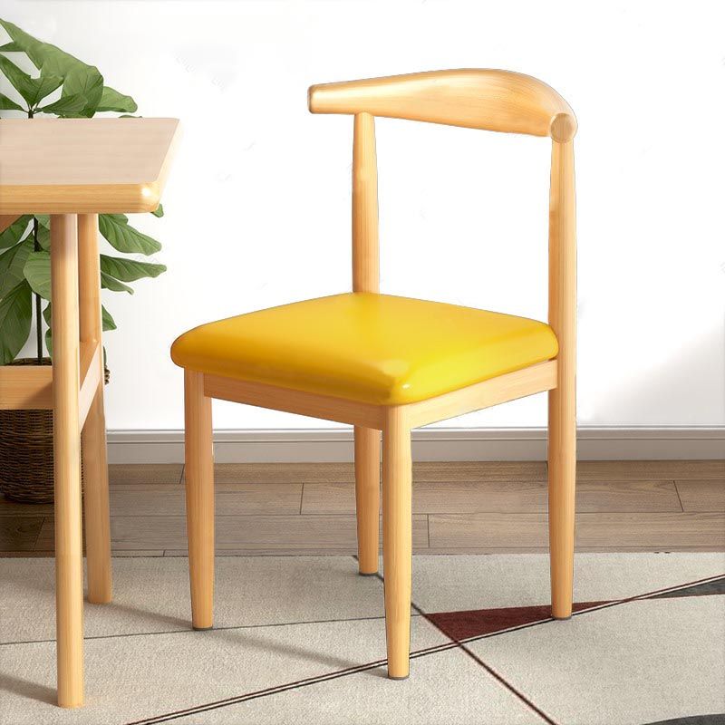 Silla de comedor de lino contemporánea muebles laterales de comedor abiertos en acabado mate para interiores