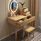 Scandinavian Vanity Makeup Table Set Rubberwood Dressing Table Stool Set Clearhalo 'Bedroom Furniture' 'furn' 'furn_makeup_vanities' 'Furniture' 'Makeup Vanities' 'makeup_vanities' 1200x1200_83f0657f-1f4b-41a1-96de-b987492d77b9