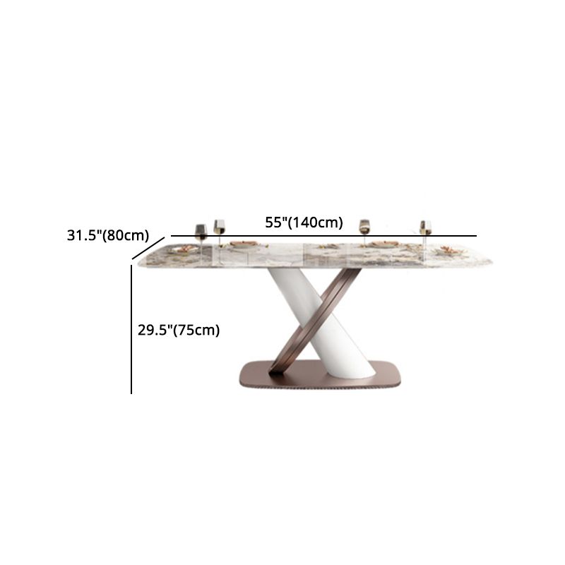 Luxury Sintered Stone Top Dining Set Rectangle 1/2/5/7 Pieces Dining Table with Chairs Clearhalo 'Dining Room Sets' 'Dining Tables & Seating' 'dining_room_set' 'furn' 'furn_dining_room_set' 'Furniture' 'furniture_dining_room_set' 'Kitchen & Dining Furniture' 1200x1200_83f18d66-4cee-45af-8e6a-62a530129fc4