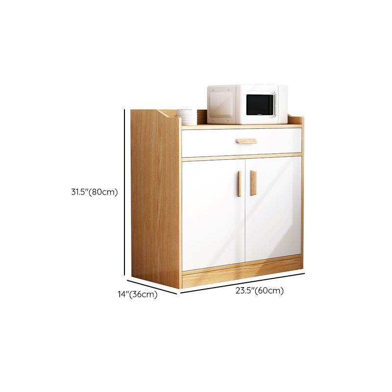 Server da pranzo in stile moderno ingegnerizzato in legno con cassetti e archiviazione