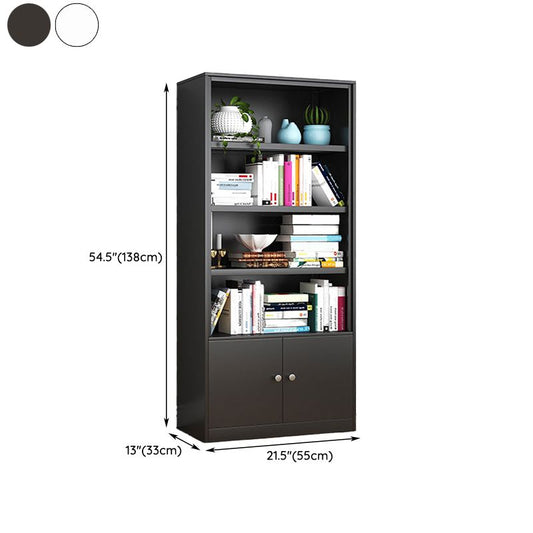 Moderne gesloten achterste plank boekenkast planken opgenomen voor thuiskantoor