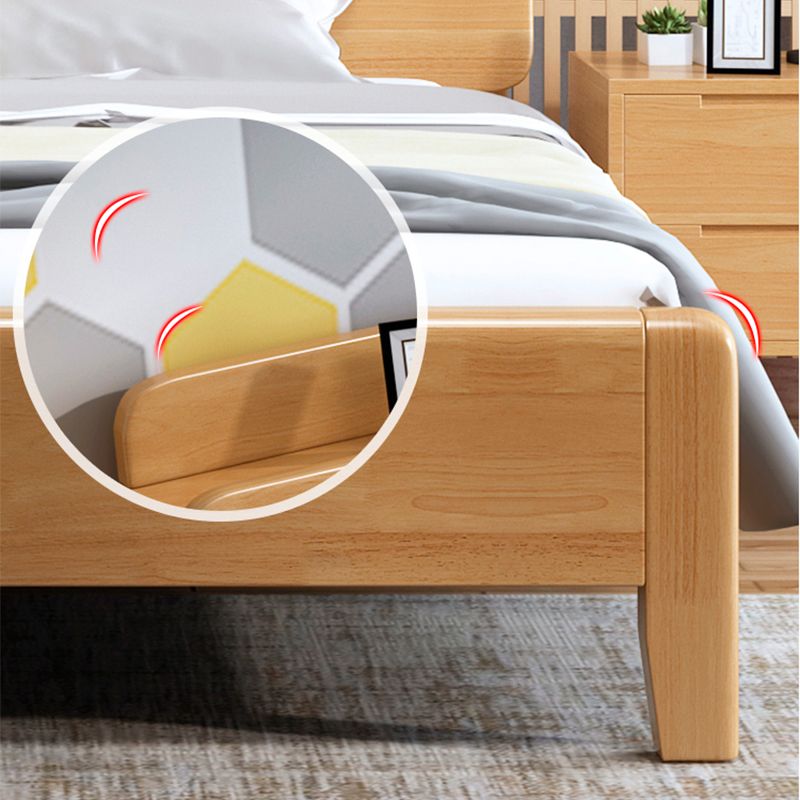 Letto in legno massiccio scandinavo con testiera da 39,37 "