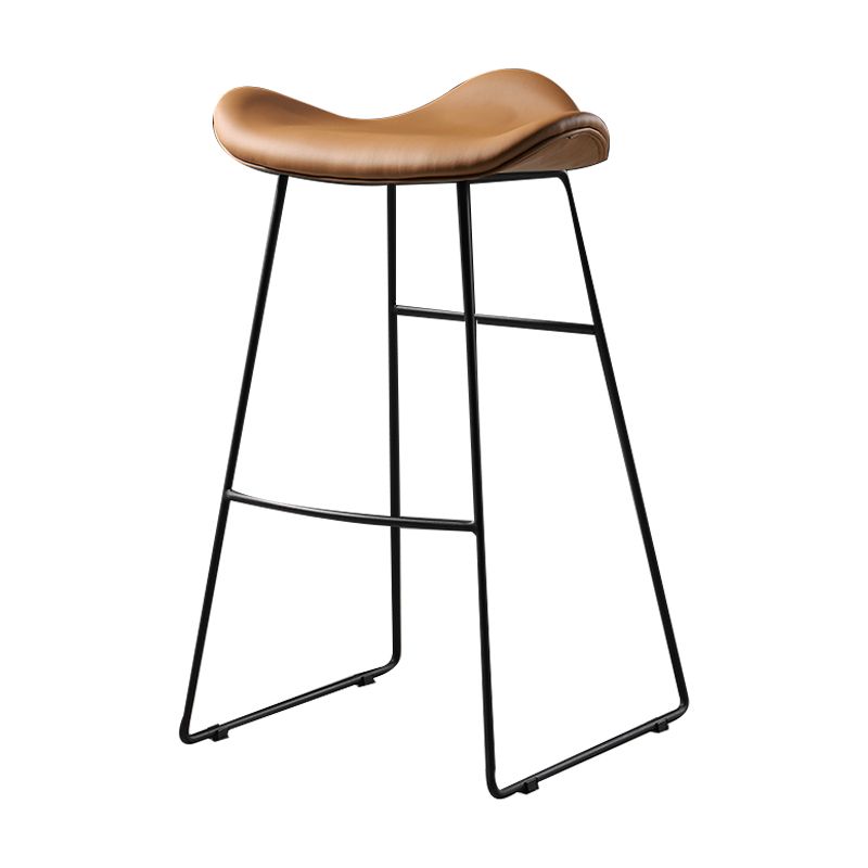 Upholstered 30" H Indoor Barstool Industrial Quilted Tall Stool with Footrest Clearhalo 'Bar Furniture' 'Bar Stools' 'bar_stools' 'furniture_bar_stools' 'Kitchen & Dining Furniture' 'kitchen&dining_furn' 'kitchen' 'kitchen_furn' Furniture' 1200x1200_83f2af81-1970-4e1b-afce-cdfae733582f
