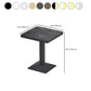 Wooden Dining Room Table for 2 Person with Metal Pedestal Base Clearhalo 'Dining Tables & Seating' 'Dining Tables' 'dining_table' 'furn' 'furn_dining_table' 'Furniture' 'Kitchen & Dining Furniture' 1200x1200_83f40ccc-8e0b-40f4-b1f5-c0ba9f4c77fe