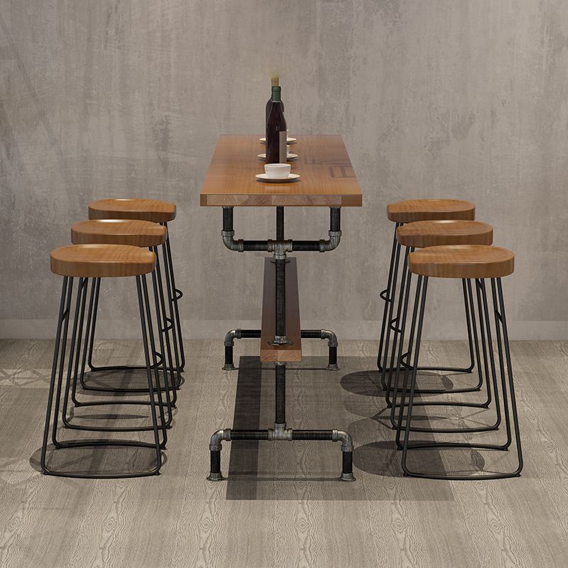 Modern Solid Wood Counter Height Set 1/2/4/7 Pieces Indoor Natural Counter Set Clearhalo 'Bar Furniture' 'furn' 'furn_home_bar_bar_sets' 'Furniture' 'Home Bars & Bar Sets' 'home_bar_bar_sets' 'Kitchen & Dining Furniture' 1200x1200_83f4fb1b-d470-4d7a-9c21-a93854ab5c57