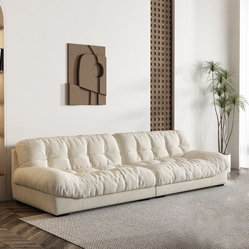Transitional Modern Biscuit Back Standard Sofa 31.5"High Armless Sofa,Beige Clearhalo 'furn' 'furn_sofas' 'Furniture' 'Living Room Furniture' 'Sofa' 'sofas' 1200x1200_83f83d1d-9f0b-4878-b04b-42664c2e6866