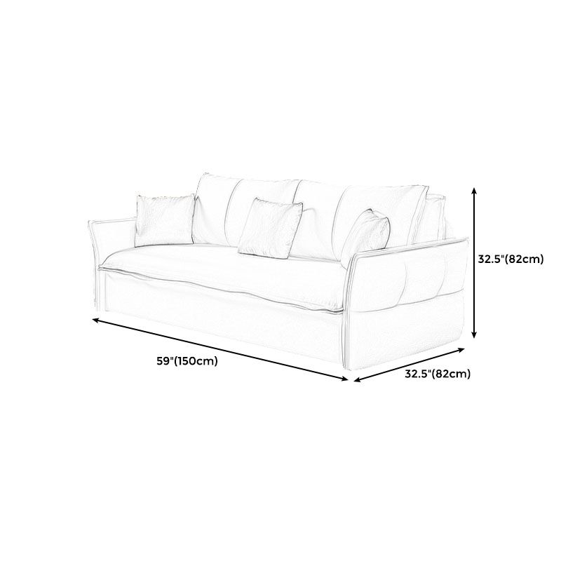 White Sofa Bed Faux Leather Square Arm Standard Bed Settee with Storage Clearhalo 'furn' 'furn_sofas' 'Furniture' 'furniture_sofas' 'kitchen' 'kitchen_sofas' 'Living Room Furniture' 'Sofa' 'sofas' 1200x1200_83f84925-684e-4e8a-8de2-ab18017f74cf