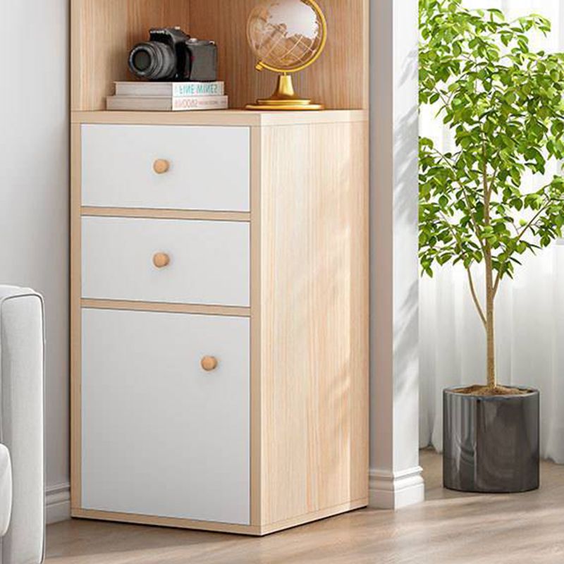 Libro de madera moderno de ingeniería Establecería en la esquina estantería vertical estantería para dormitorio