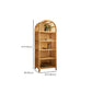 Modern Closed Back Natural Shelf Bookcase Bamboo Shelves Included Shelf for Bedroom