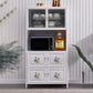 Porte Metal Sideboard moderno moderno server buffet con archiviazione per sala da pranzo