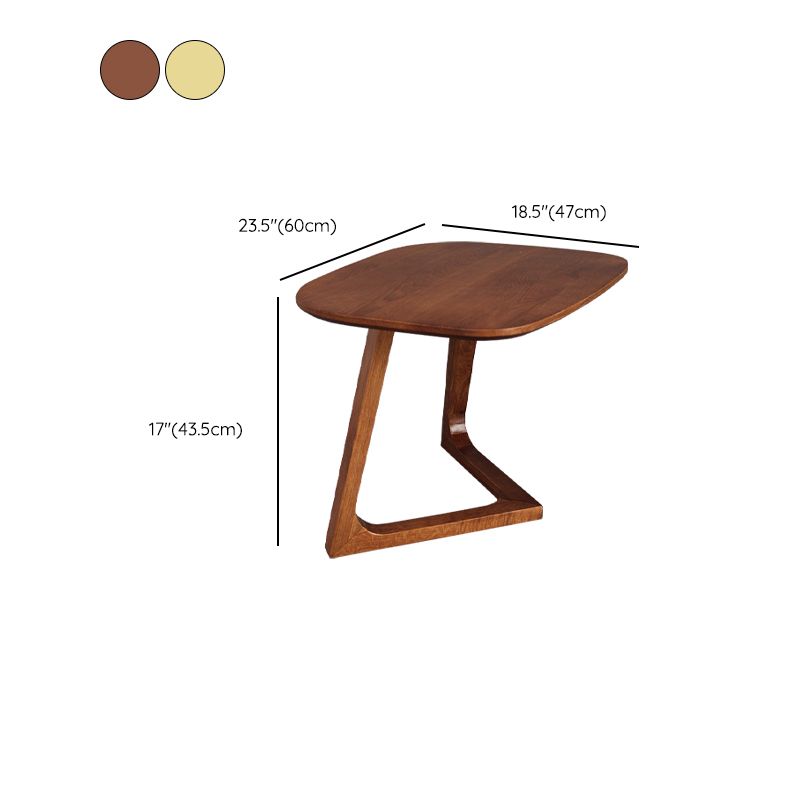 Skandinavische massive Holzendtisch -Ecktisch für Wohnzimmer