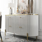 Glam Engineered Wood Sideboard Faux Marble Countertop Credenza with Drawer for Living Room Clearhalo 'buffet_sideboard' 'Buffets & Sideboards' 'furn' 'furn_buffet_sideboard' 'Furniture' 'furniture_buffet_sideboard' 'Kitchen & Dining Furniture' 1200x1200_83fcf89e-8147-4f19-8ecb-2630df57b4ce