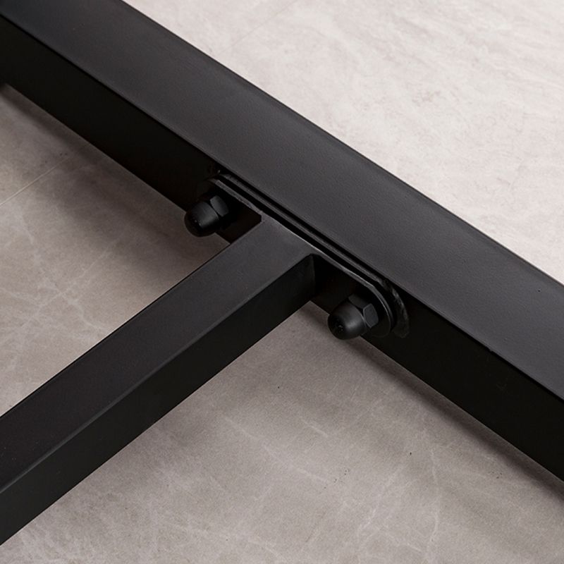 Solid Wood Dining Table Industrial Brown Top Dining Table with Black Frame Clearhalo 'Dining Tables & Seating' 'Dining Tables' 'dining_table' 'furn' 'furn_dining_table' 'Furniture' 'Kitchen & Dining Furniture' 1200x1200_83fdd201-d90e-4c94-b690-7e948a865c6f