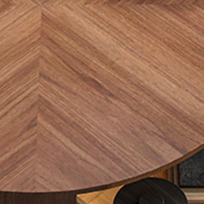 Round Coffee Table Modern Pedestal Nesting Coffee Table Set with 2 Drawers