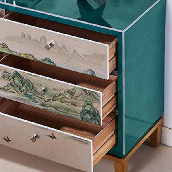 Traditional Solid Wood Storage Chest Horizontal Double Chest