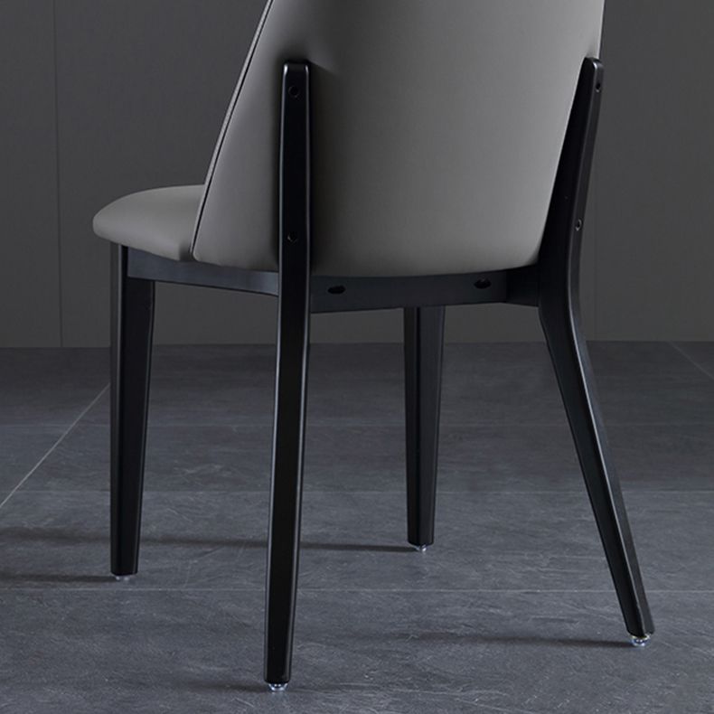 Industrial Leather Restaurant Side Chair Matte Finish Parsons Dining Chair (Set of 2) Clearhalo ' kitchen&dining_furn' 'Dining Chairs' 'Dining Tables & Seating' 'dining_chair' 'furn' 'furn_dining_chair' 'Furniture' 'furniture_dining_chair' 'Kitchen & Dining Furniture' 'kitchen' 1200x1200_83ffa4ca-a736-4dbd-97c1-d8279953e2b2