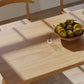 Dennenhout eettafel moderne rechthoek eettafel met sleeënbasis