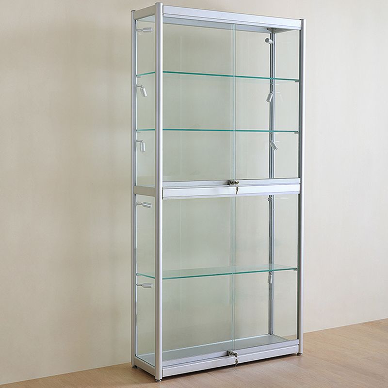 MODERNA METALLA METALE SETTORE DI VETRO CURIO CURIO in bianco/ oro