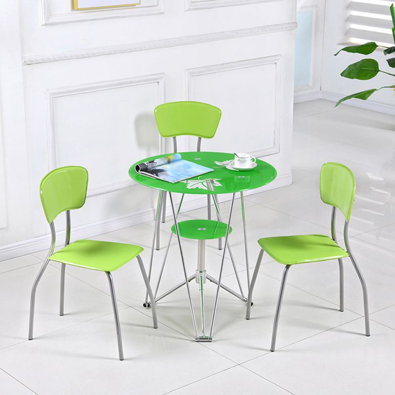 Modern Style Glass Kitchen Dining Room Table Round Table with Metal Base Clearhalo ' dining_table' 'Dining Tables & Seating' 'Dining Tables' 'furn' 'furn_dining_table' 'Furniture' 'furniture_dining_table' 'Kitchen & Dining Furniture' 'kitchen&dining_furn' 'kitchen' 'kitchen_dining_table' 1200x1200_840297d3-3755-4d76-81d7-d6dbff73c328