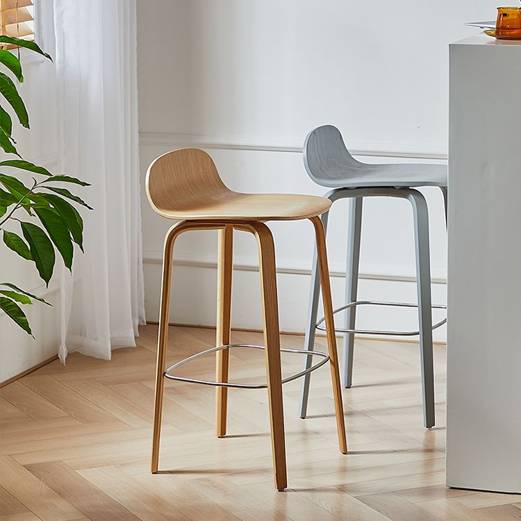 Contemporary Beech Wood Bar Stool Low Back Stool for Living Room Clearhalo 'Bar Furniture' 'Bar Stools' 'bar_stools' 'furn' 'furn_bar_stools' 'Furniture' 'Kitchen & Dining Furniture' 1200x1200_8403ee67-b87e-4a3b-b398-4efd3f813b33