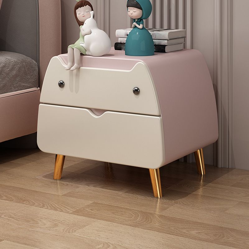 Nórdica linda Nightswer Nightstand de 2 años 17.7 "Mesa nocturna de metal de alto con 4 patas