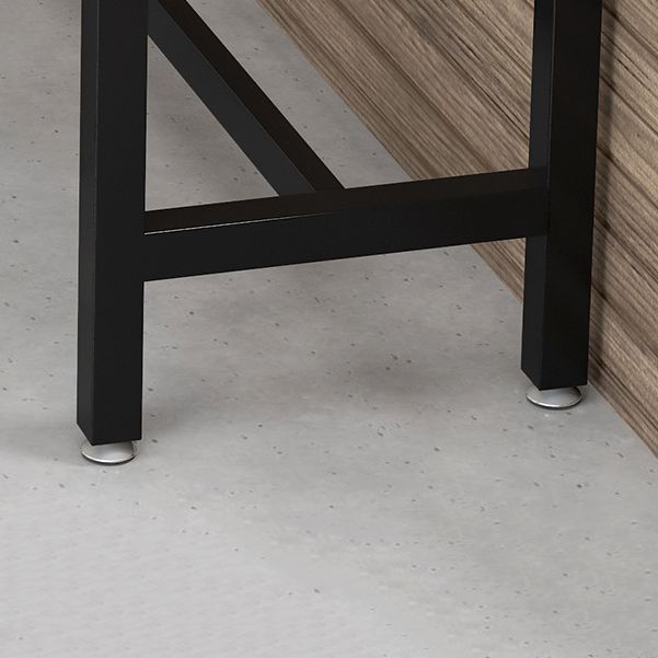 Wood Top Bar Dining Table Industrial Bar Dining Table with Trestle Base