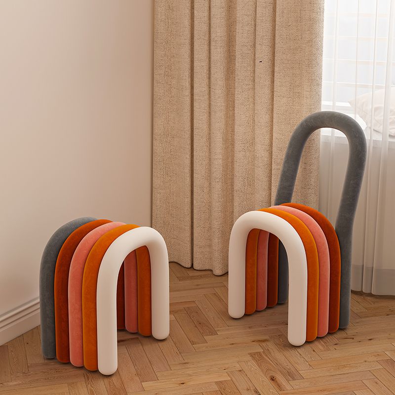 Modern Style Side Chair Velvet Open Back Armless Dining Chair for Home Clearhalo 'Dining Chairs' 'Dining Tables & Seating' 'dining_chair' 'furn' 'furn_dining_chair' 'Furniture' 'Kitchen & Dining Furniture' 1200x1200_840719b8-d42a-4868-b8de-5a6ee3e158ee