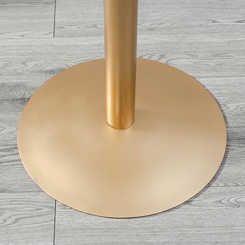 Industrial Gold Bar Table 21.6"W Round Top White Wood Bistro Table for Breakroom Clearhalo 'Bar Furniture' 'Bar Tables' 'bar_tables' 'furn' 'furn_bar_tables' 'Furniture' 'furniture_bar_tables' 'Kitchen & Dining Furniture' 'kitchen&dining_furn' 'kitchen' 1200x1200_8407d193-1f0b-4f22-9ab8-0a0ba7d588a5