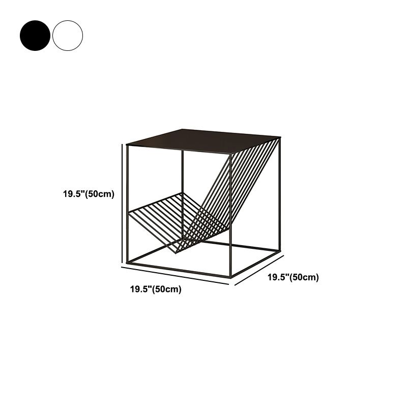 Métal 20 pouces h lit nightand ouvert Storage Iron Modern Night Table