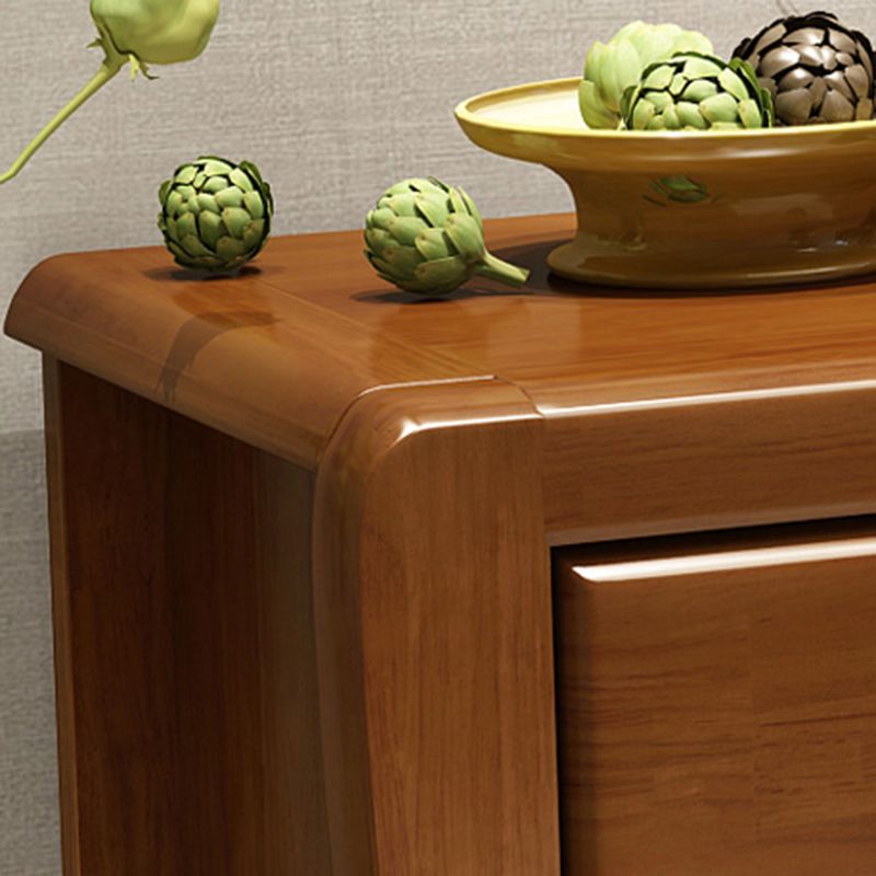 Modern houten accentkast uit het midden van de eeuw met ladekast