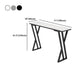 Modern Marble Pub Table with Rectangle Table Top Black Double Pedestal Table - 42" H Clearhalo 'Bar Furniture' 'Bar Tables' 'bar_tables' 'furn' 'furn_bar_tables' 'Furniture' 'furniture_bar_tables' 'Kitchen & Dining Furniture' 1200x1200_840a0043-9cdd-45ef-ac7a-7e13b6915b20