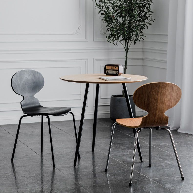 Contemporary Style Dining Chair Armless Side Chair with Metal Legs for Kitchen Clearhalo ' kitchen&dining_furn' 'Dining Chairs' 'Dining Tables & Seating' 'dining_chair' 'furn' 'furn_dining_chair' 'Furniture' 'furniture_dining_chair' 'Kitchen & Dining Furniture' 'kitchen' 1200x1200_840a972e-23da-42b0-94cf-b84f70f8d5c4