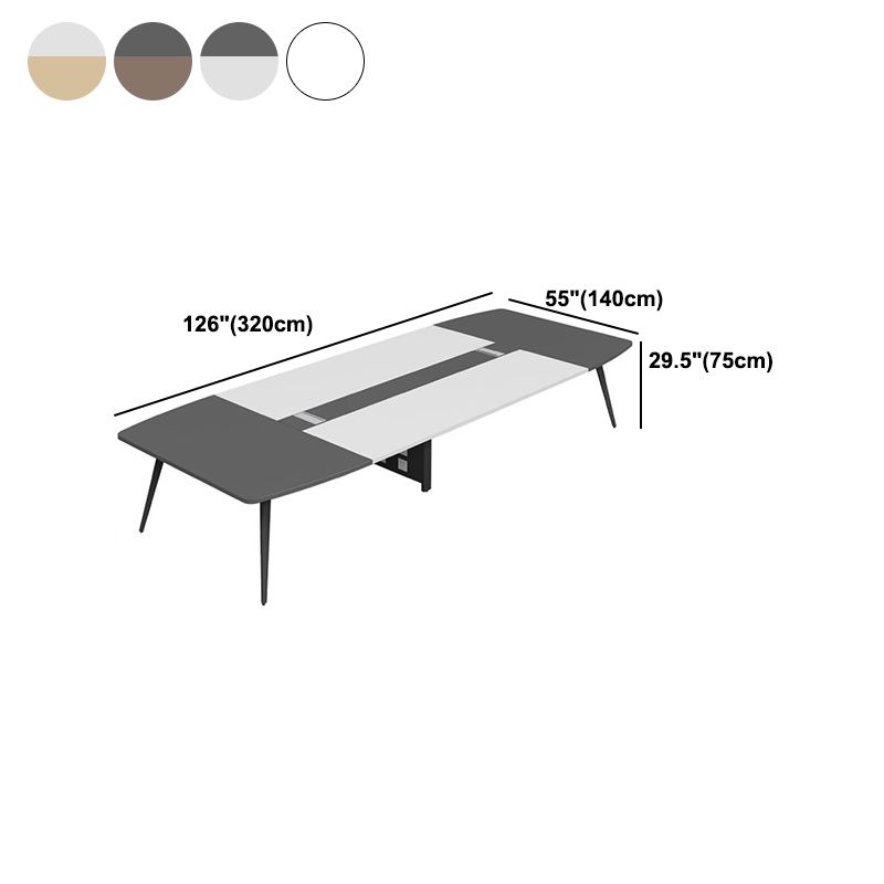 Escritorio de escritura de madera de estilo industrial escritorio de gestión de cables de la oficina para la oficina