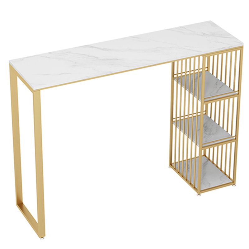 Glam -stijl rechthoekige staaf tabel 1/2/3 stukken staaftafel ingesteld met metalen ontlasting