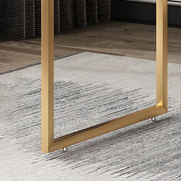 Glam Rectangular Writing Desk Home Stone Office Desk with Metal Legs Clearhalo 'furn' 'furn_office_desk' 'Furniture' 'Office Desks' 'Office Furniture' 'office_desk' 1200x1200_84100bd8-9d08-4a5b-a788-c9fed2f1f521