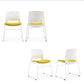 Plastik Low Back Conference Stuhl Moderner Stahlrahmen Armless Chair