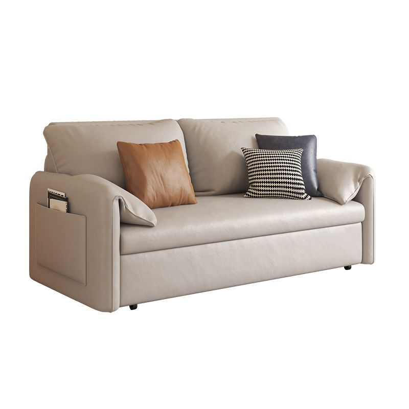 Foldable Convertible Sofa Pillow Included Futon Sofa Bed with Storage