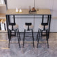 Set da tavolo da bar moderno da 1/3/4/5 pezzi, tavolo da banco rettangolare in pietra con sgabelli per balcone